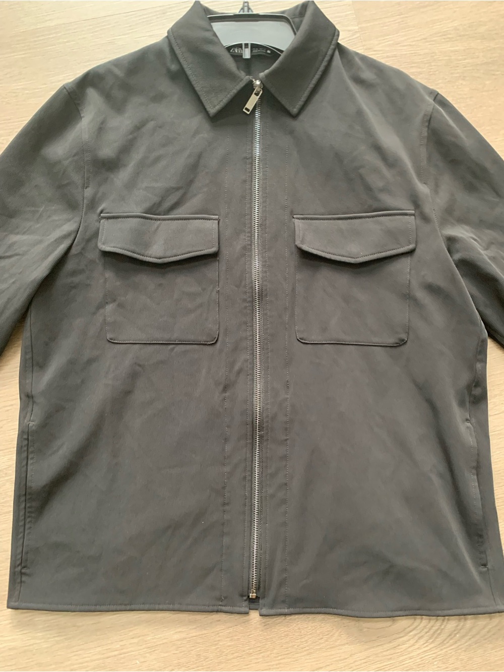 Zara Black Zip-front Travelers Unisex Jacket
